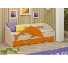 Детская кровать Дельфин-4 МДФ (1,6 м)